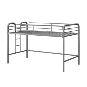 RealRooms Kaylee Junior Metal Loft Bed, Twin, Silver - Silver - Twin