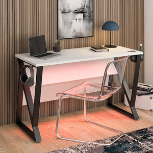 NTense Genesis Adjustable Gaming Desk - White