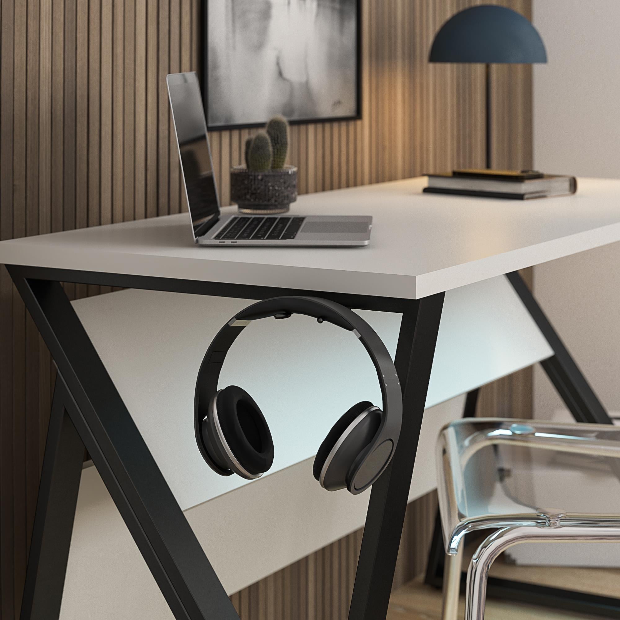 NTense Genesis Adjustable Gaming Desk - White