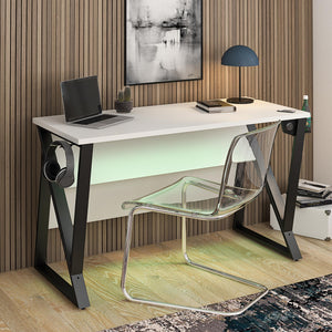 NTense Genesis Adjustable Gaming Desk - White