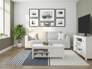 Ameriwood Home Farmington TV Stand for TVs up to 60" - Ivory Oak