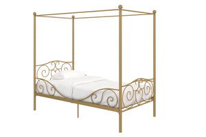 DHP Canopy Metal Bed - Gold - Twin