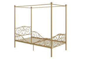 DHP Canopy Metal Bed - Gold - Twin