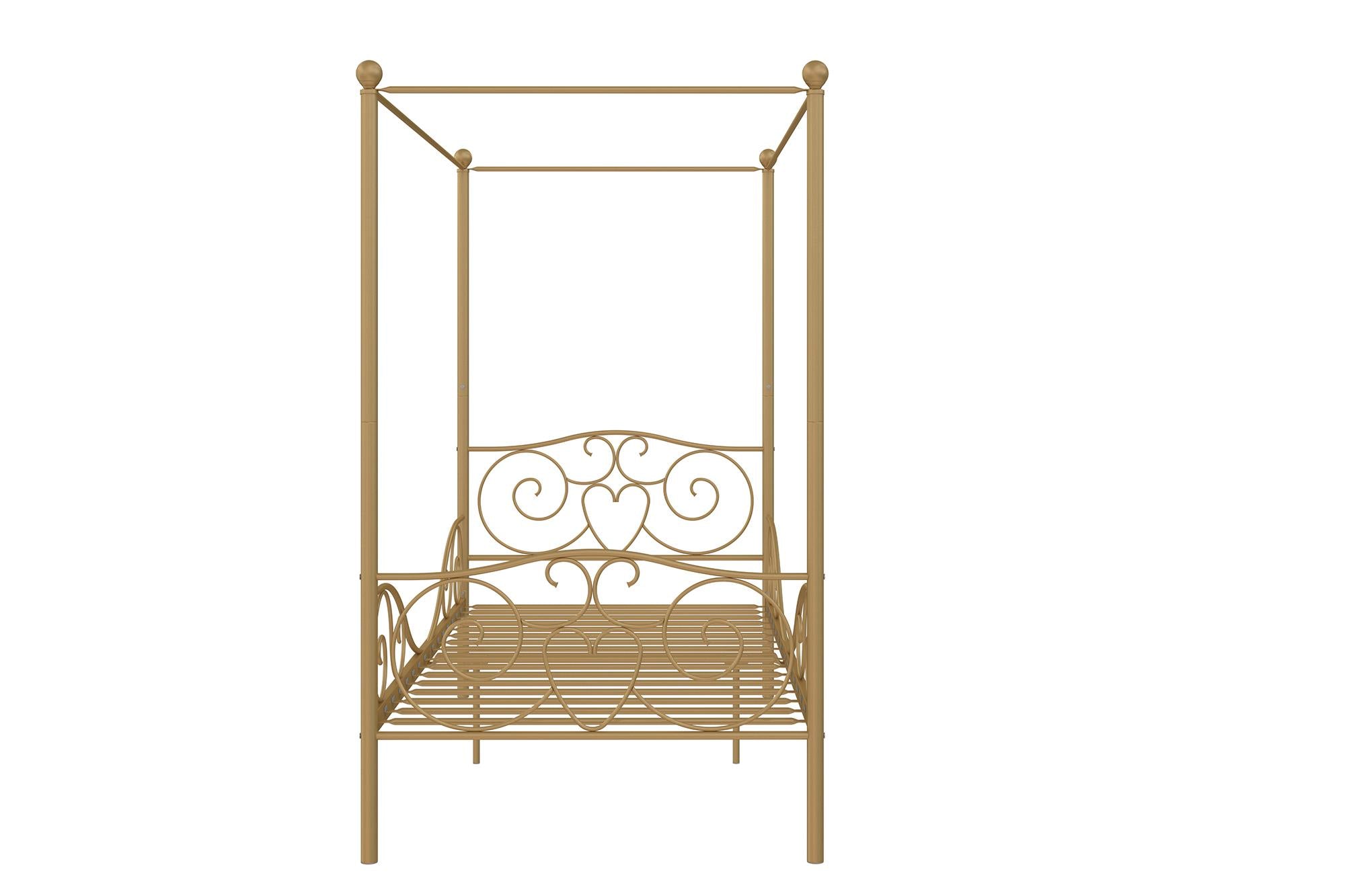 DHP Canopy Metal Bed - Gold - Twin