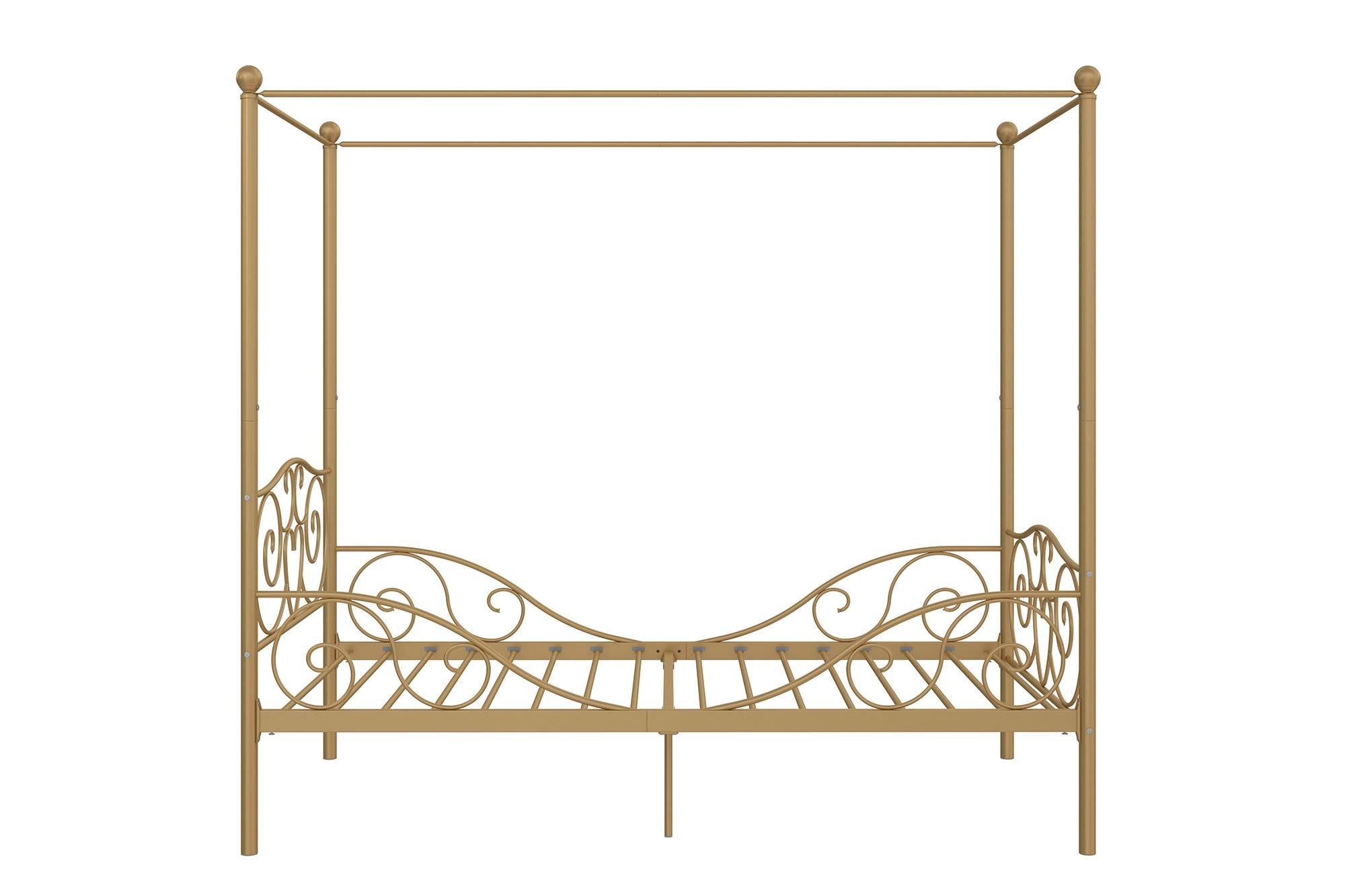 DHP Canopy Metal Bed - Gold - Twin