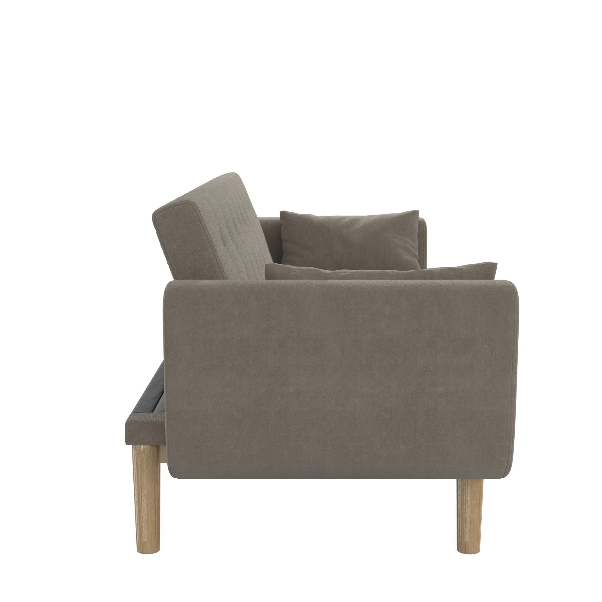RealRooms Barrie Futon Sofa Bed - Pebble Gray - 3-Seater