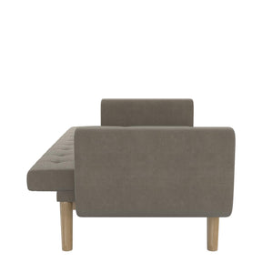 RealRooms Barrie Futon Sofa Bed - Pebble Gray - 3-Seater