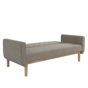 RealRooms Barrie Futon Sofa Bed - Pebble Gray - 3-Seater