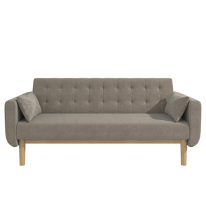 RealRooms Barrie Futon Sofa Bed - Pebble Gray - 3-Seater