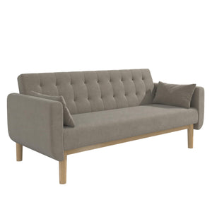 RealRooms Barrie Futon Sofa Bed - Pebble Gray - 3-Seater