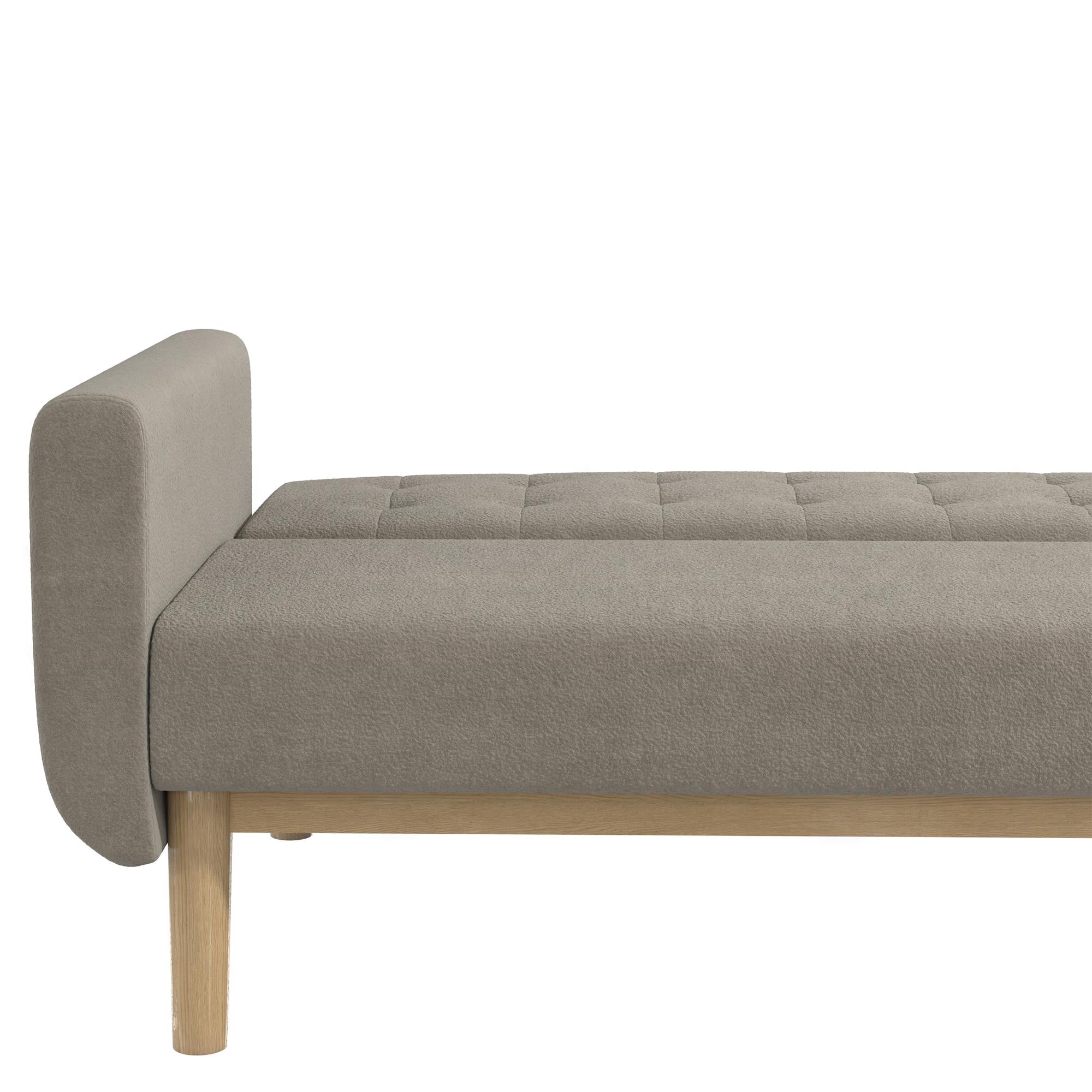RealRooms Barrie Futon Sofa Bed - Pebble Gray - 3-Seater