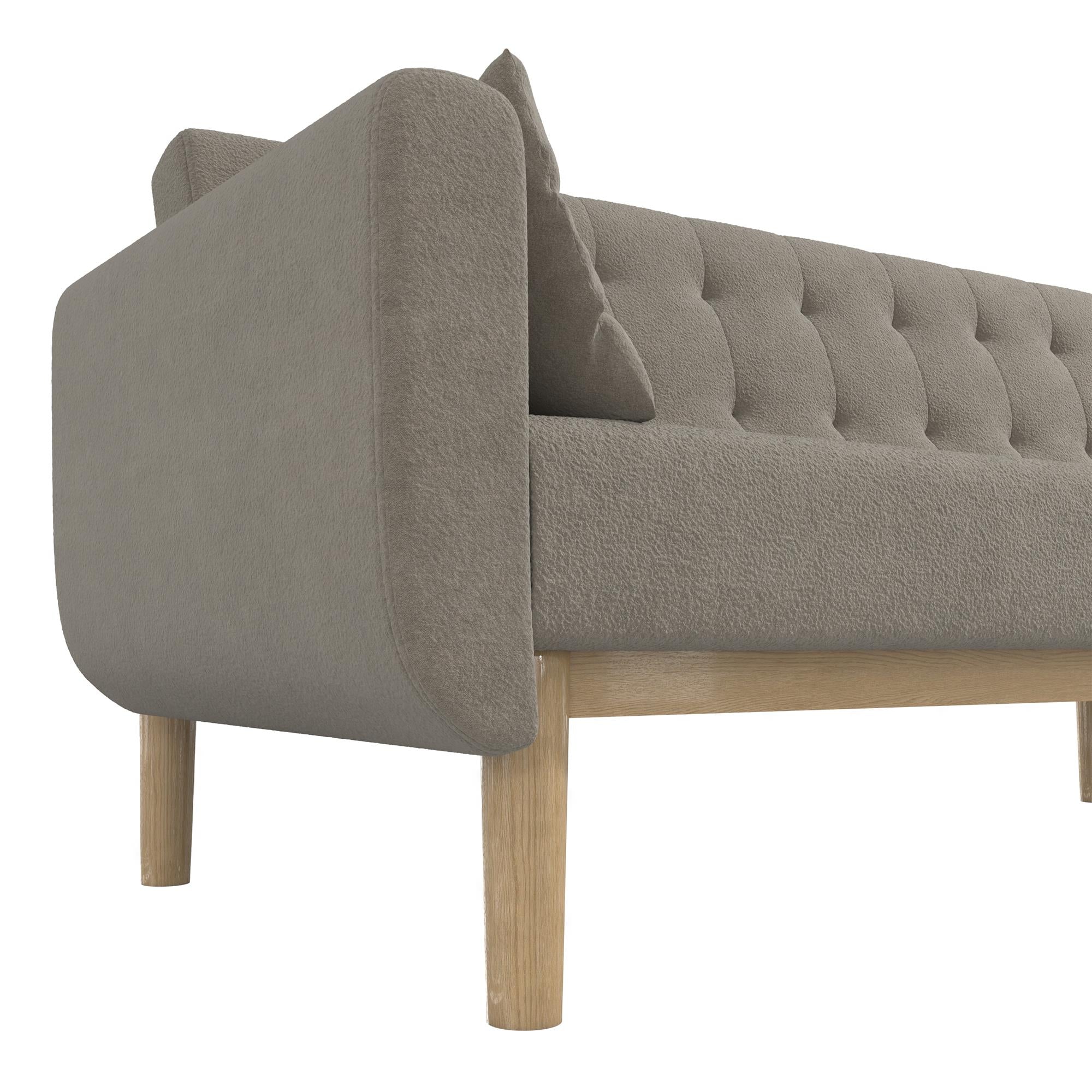 RealRooms Barrie Futon Sofa Bed - Pebble Gray - 3-Seater