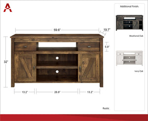 Ameriwood Home Farmington TV Stand for TVs up to 60" - Ivory Oak