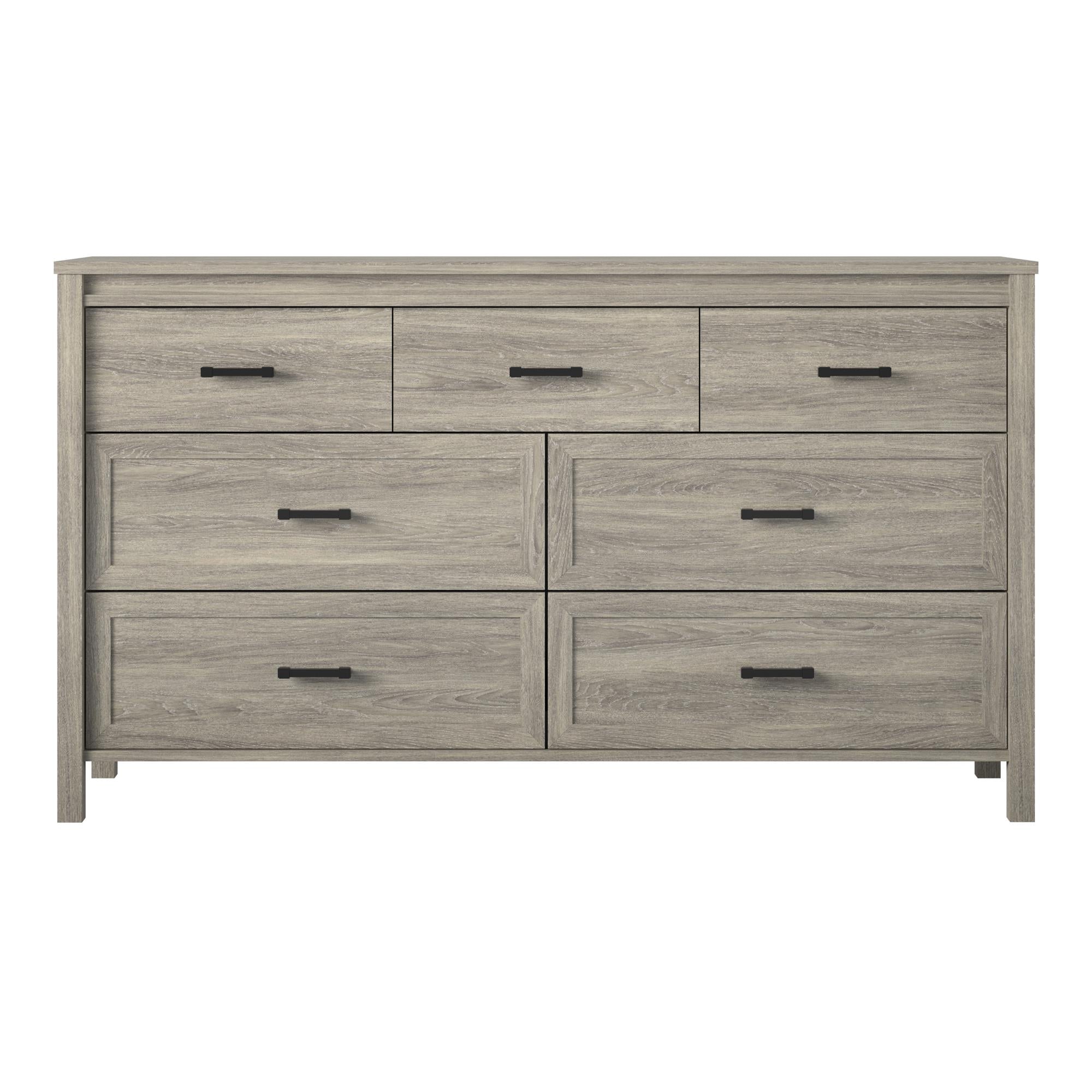 Ameriwood Home Beaumont 7 Drawer Dresser - Gray Oak - 7 Drawer