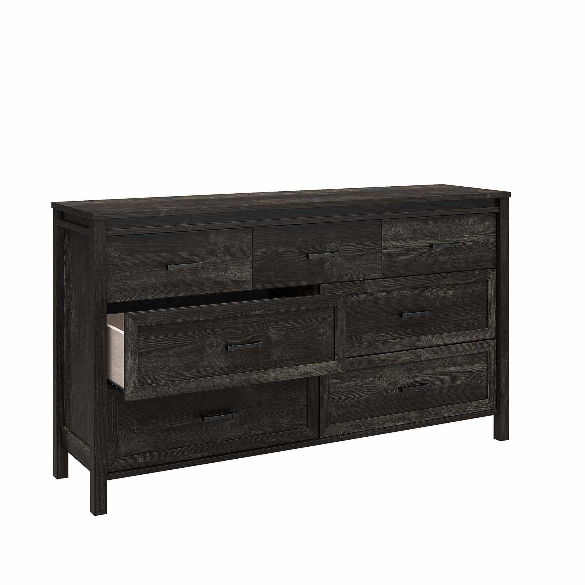 Ameriwood Home Beaumont 7 Drawer Dresser - Black Oak - 7 Drawer