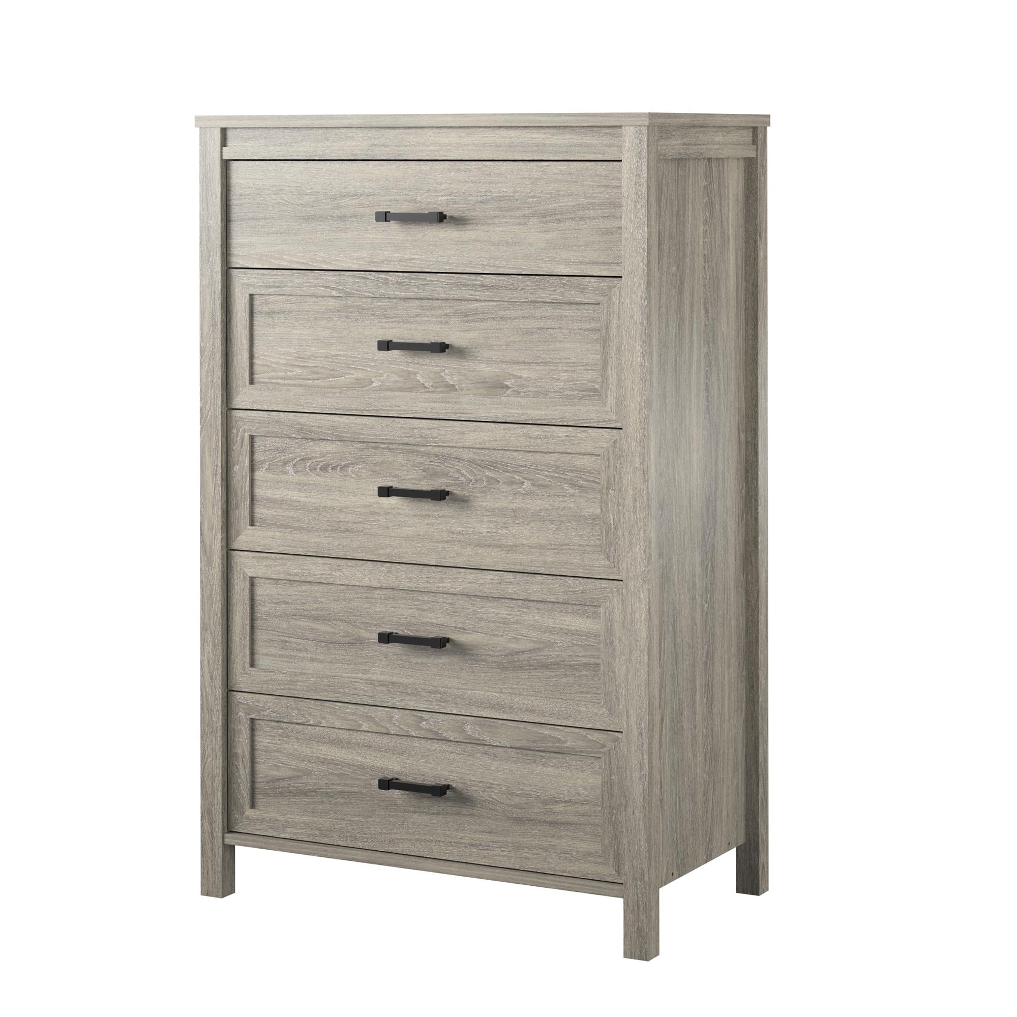 Ameriwood Home Beaumont 5 Drawer Dresser - Gray Oak - 5 Drawer