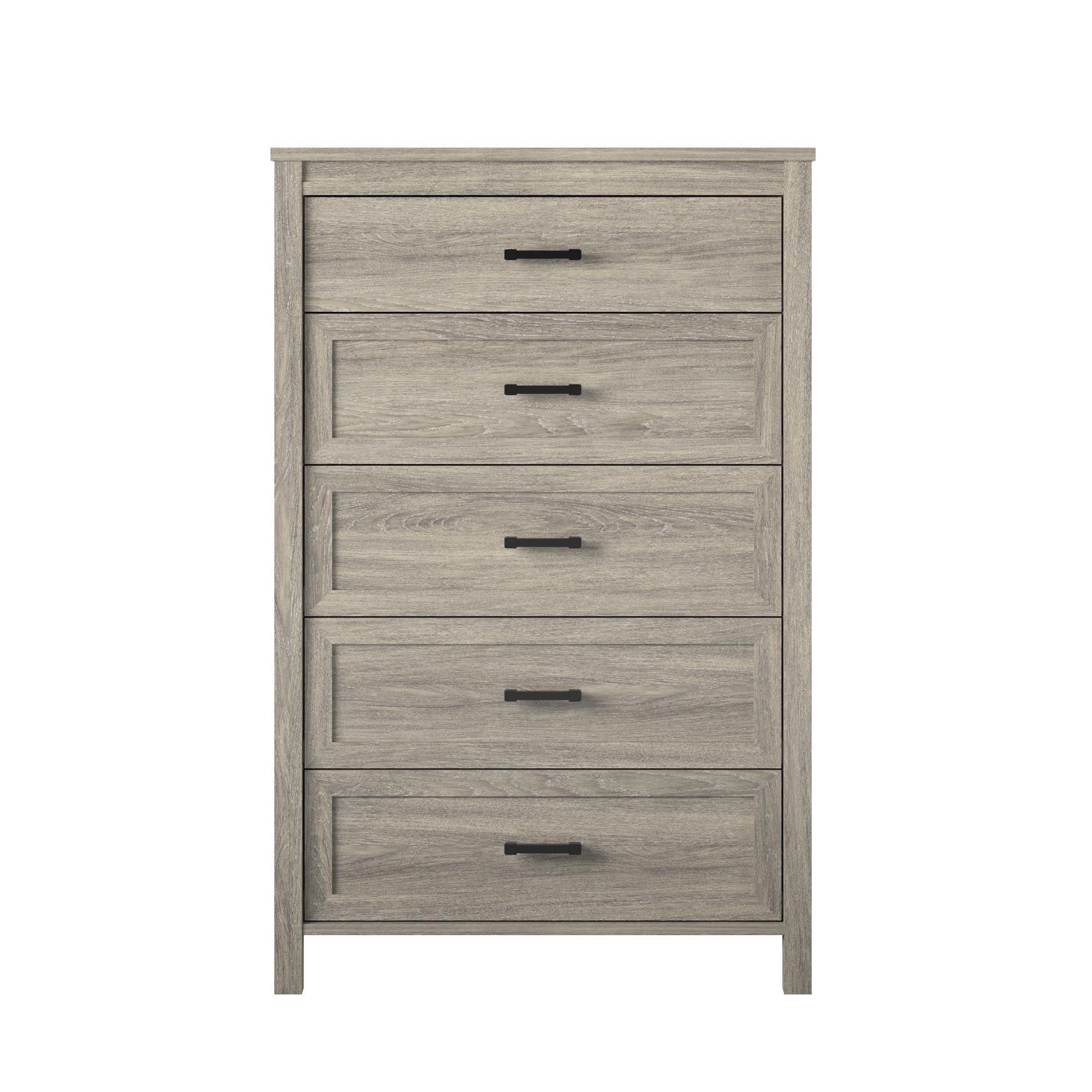 Ameriwood Home Beaumont 5 Drawer Dresser - Gray Oak - 5 Drawer