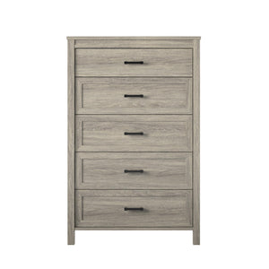 Ameriwood Home Beaumont 5 Drawer Dresser - Gray Oak - 5 Drawer