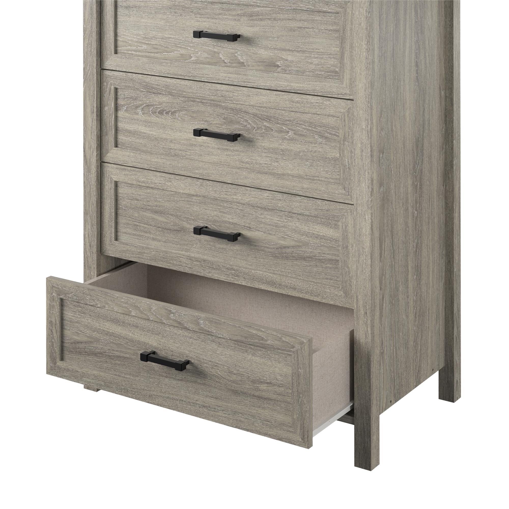 Ameriwood Home Beaumont 5 Drawer Dresser - Gray Oak - 5 Drawer