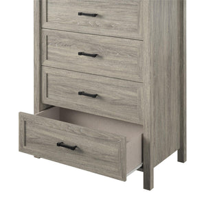 Ameriwood Home Beaumont 5 Drawer Dresser - Gray Oak - 5 Drawer