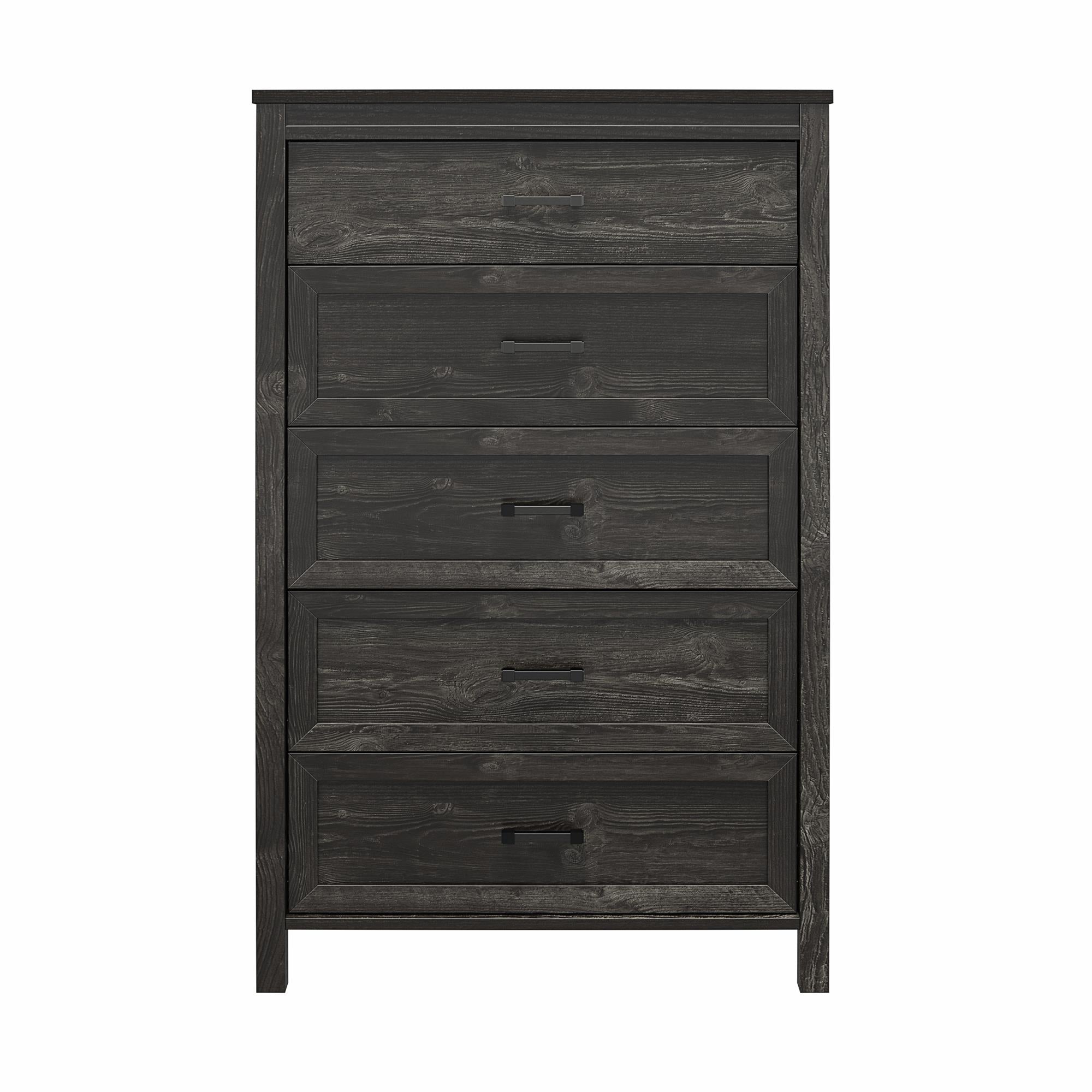 Ameriwood Home Beaumont 5 Drawer Dresser - Black Oak - 5 Drawer