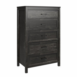 Ameriwood Home Beaumont 5 Drawer Dresser - Black Oak - 5 Drawer