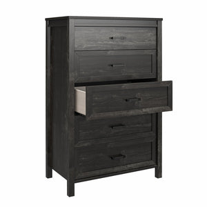 Ameriwood Home Beaumont 5 Drawer Dresser - Black Oak - 5 Drawer