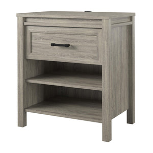 Ameriwood Home Beaumont Nightstand with 2 USB Ports - Gray Oak