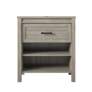 Ameriwood Home Beaumont Nightstand with 2 USB Ports - Gray Oak