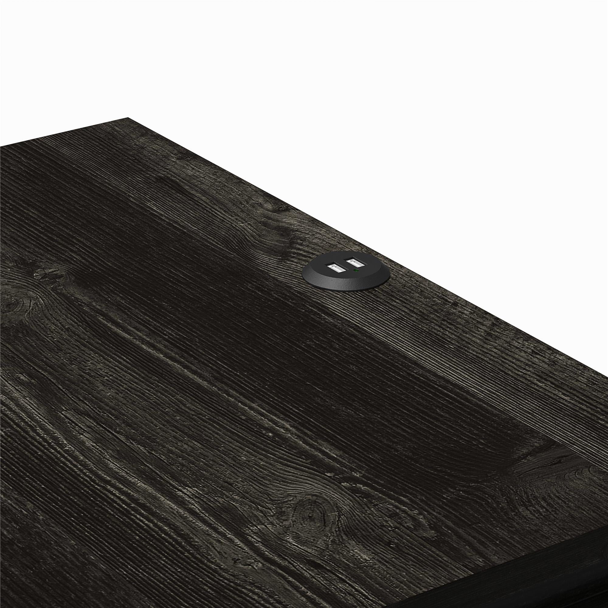 Ameriwood Home Beaumont Nightstand with 2 USB Ports - Black Oak