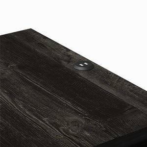 Ameriwood Home Beaumont Nightstand with 2 USB Ports - Black Oak