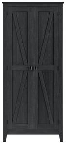 Systembuild Evolution Farmington 31.5" Wide Storage Cabinet - Black Oak