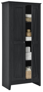 Systembuild Evolution Farmington 31.5" Wide Storage Cabinet - Black Oak