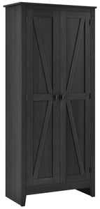 Systembuild Evolution Farmington 31.5" Wide Storage Cabinet - Black Oak