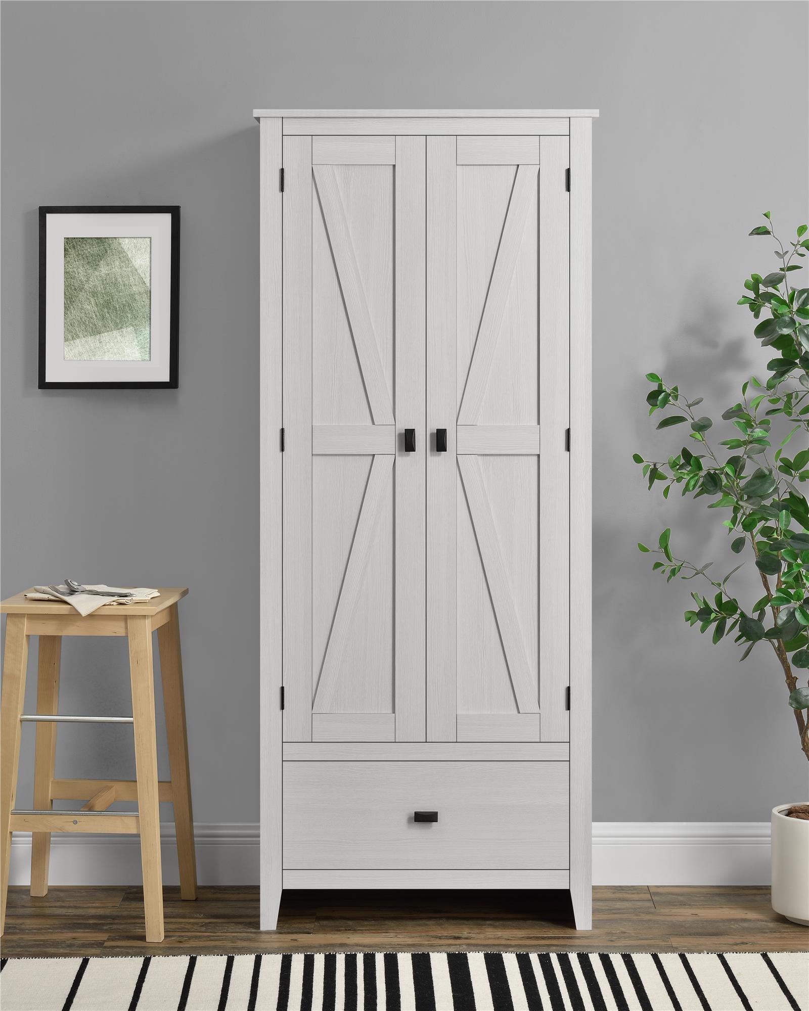 Systembuild Evolution Farmington 30" Wide Storage Cabinet - Ivory Pine