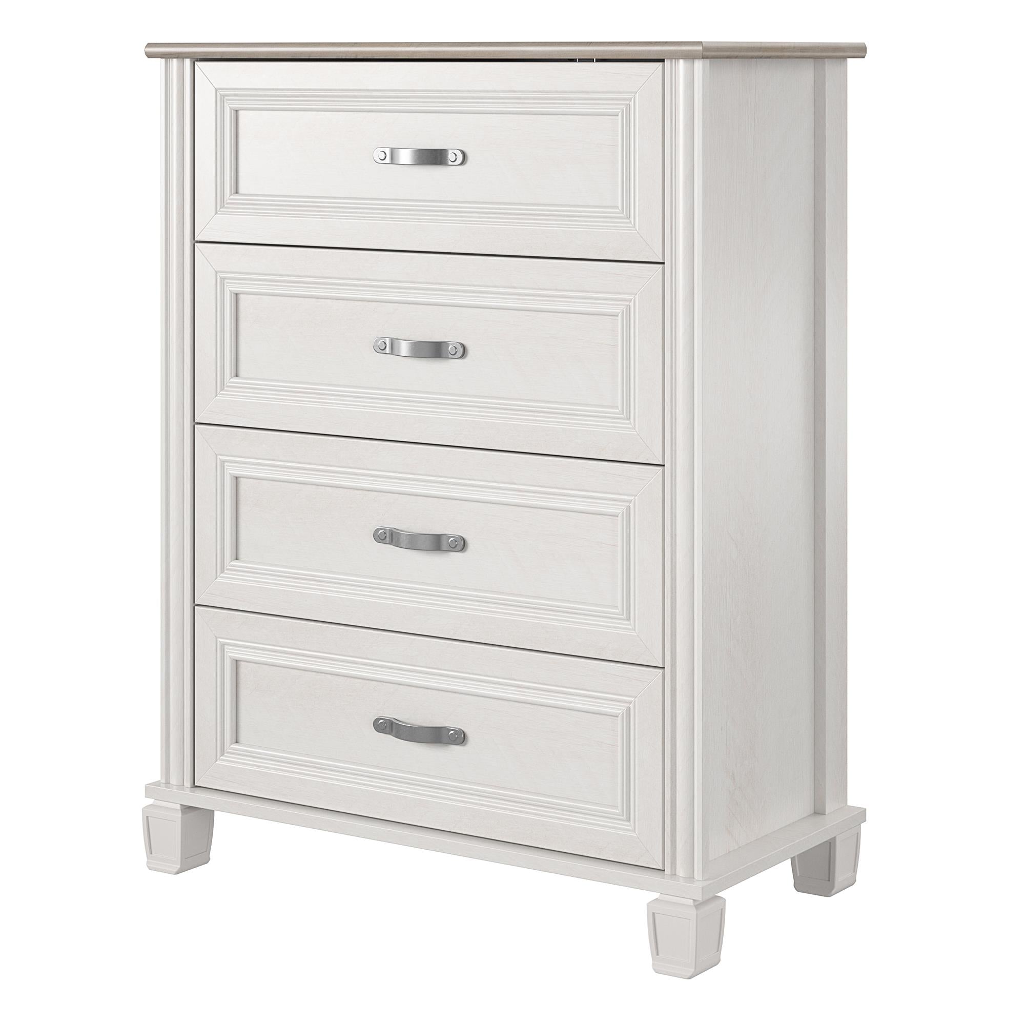 Ameriwood Home Rue Lane 4 Drawer Dresser - Ivory Oak