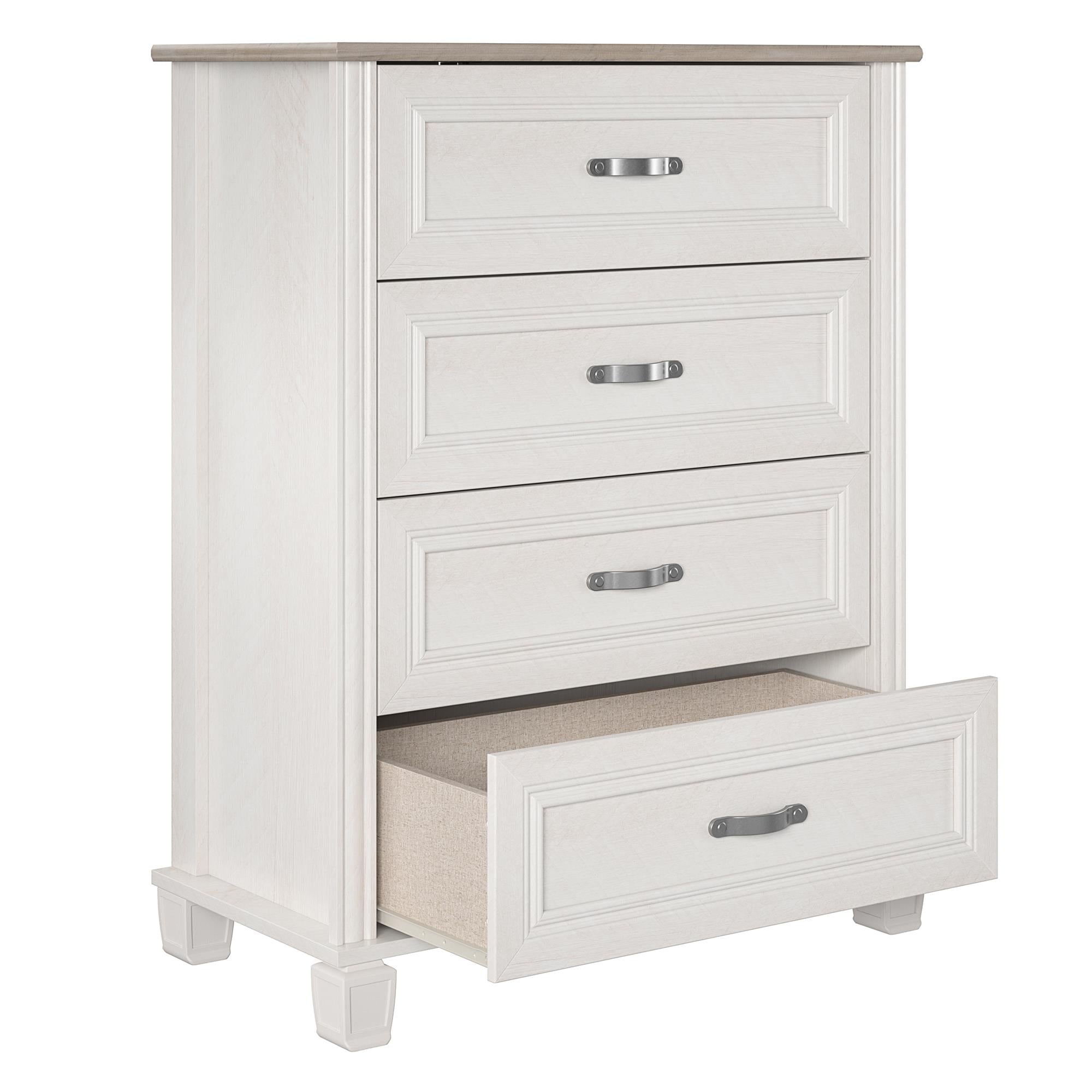 Ameriwood Home Rue Lane 4 Drawer Dresser - Ivory Oak