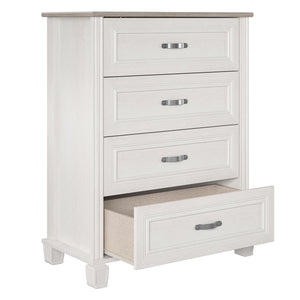 Ameriwood Home Rue Lane 4 Drawer Dresser - Ivory Oak