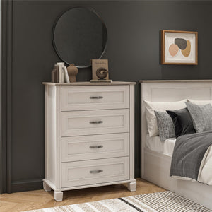 Ameriwood Home Rue Lane 4 Drawer Dresser - Ivory Oak