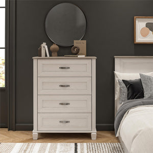 Ameriwood Home Rue Lane 4 Drawer Dresser - Ivory Oak