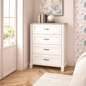 Ameriwood Home Rue Lane 4 Drawer Dresser - Ivory Oak