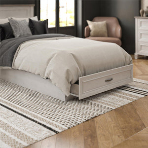 Ameriwood Home Rue Lane Twin Platform Bed with Storage Drawer - Ivory Oak