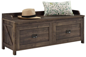 Systembuild Evolution Farmington Entryway Storage Bench - Rustic