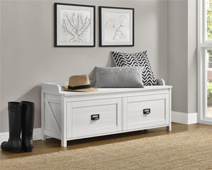 Systembuild Evolution Farmington Entryway Storage Bench - Ivory Pine