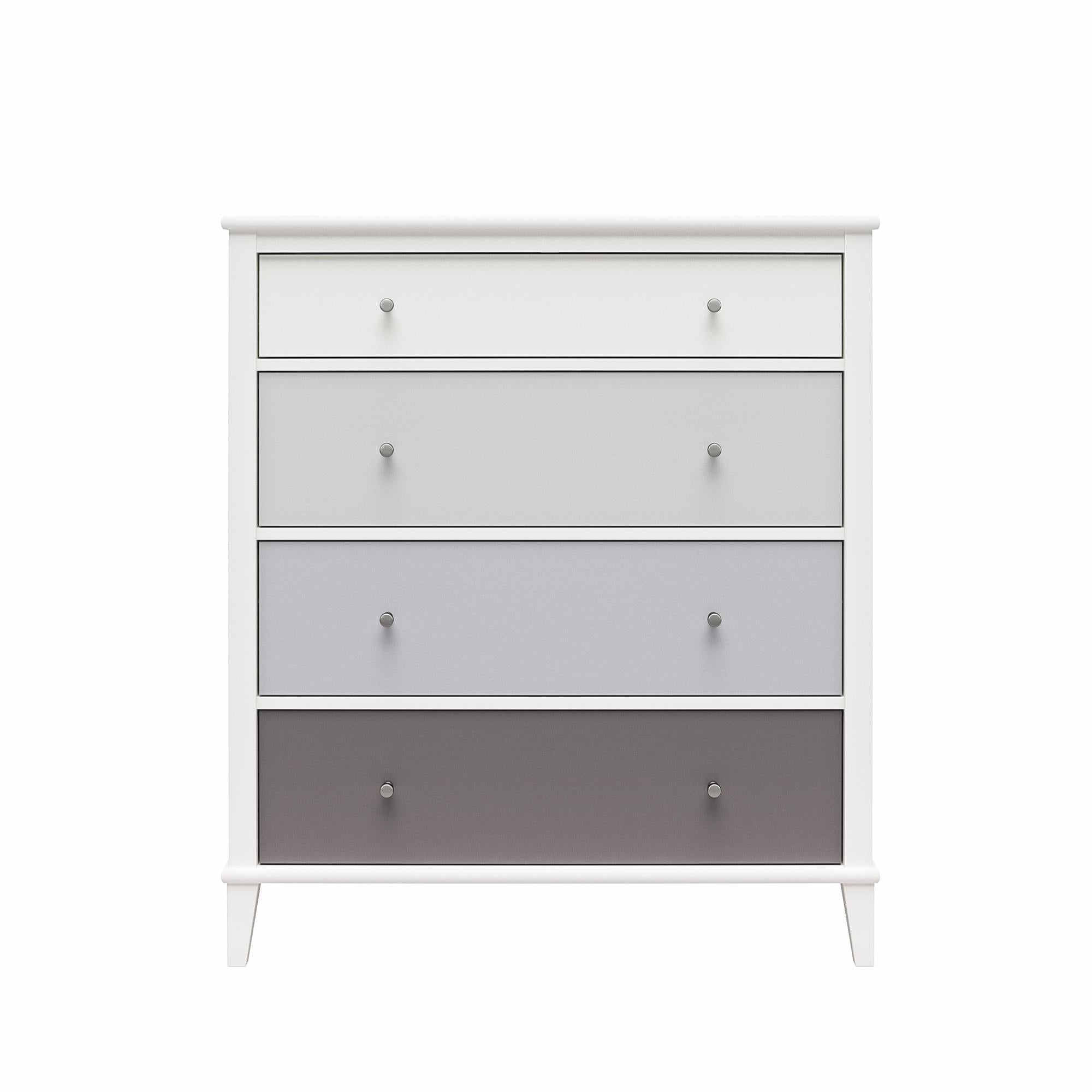 Ameriwood Home Multi-Colored 4 Drawer Dresser - White