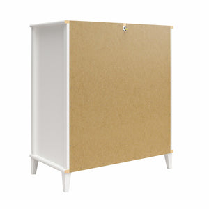 Ameriwood Home Multi-Colored 4 Drawer Dresser - White