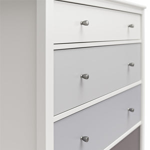 Ameriwood Home Multi-Colored 4 Drawer Dresser - White