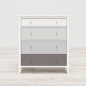 Ameriwood Home Multi-Colored 4 Drawer Dresser - White