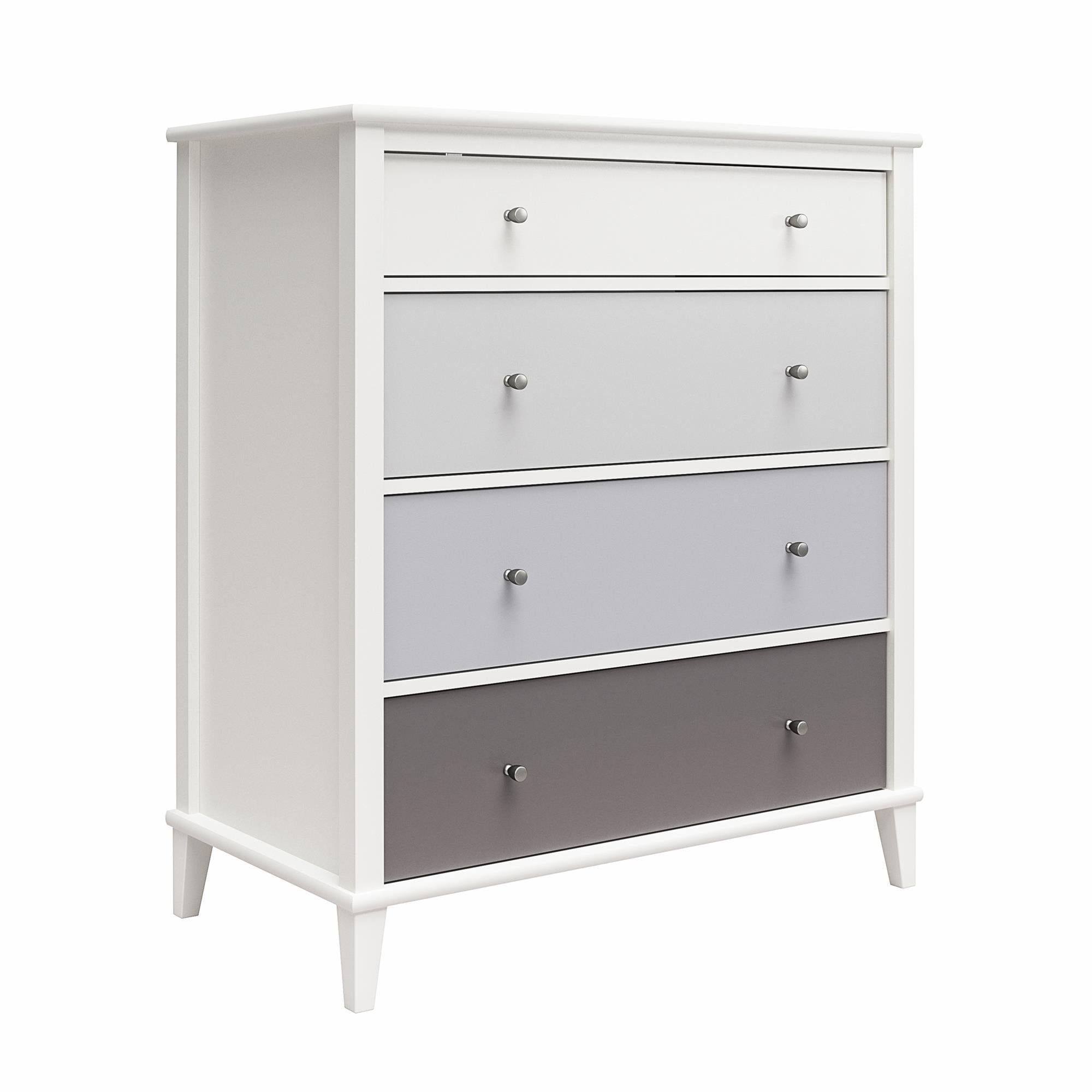 Ameriwood Home Multi-Colored 4 Drawer Dresser - White