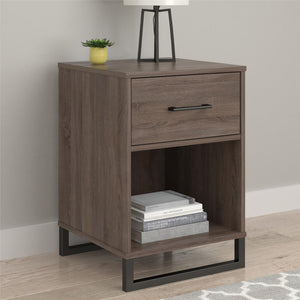 Ameriwood Home Nightstand with 1 Drawer - Distressed Gray Oak